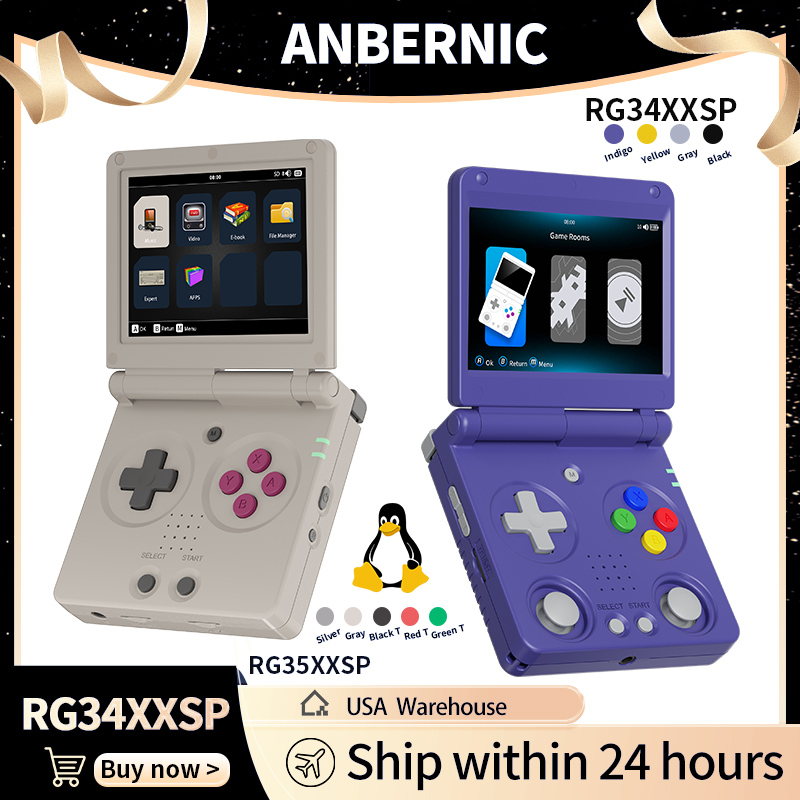 Gaming Console Emulator - Anbernic RG34XXSP RG35XXSP Flip Console de