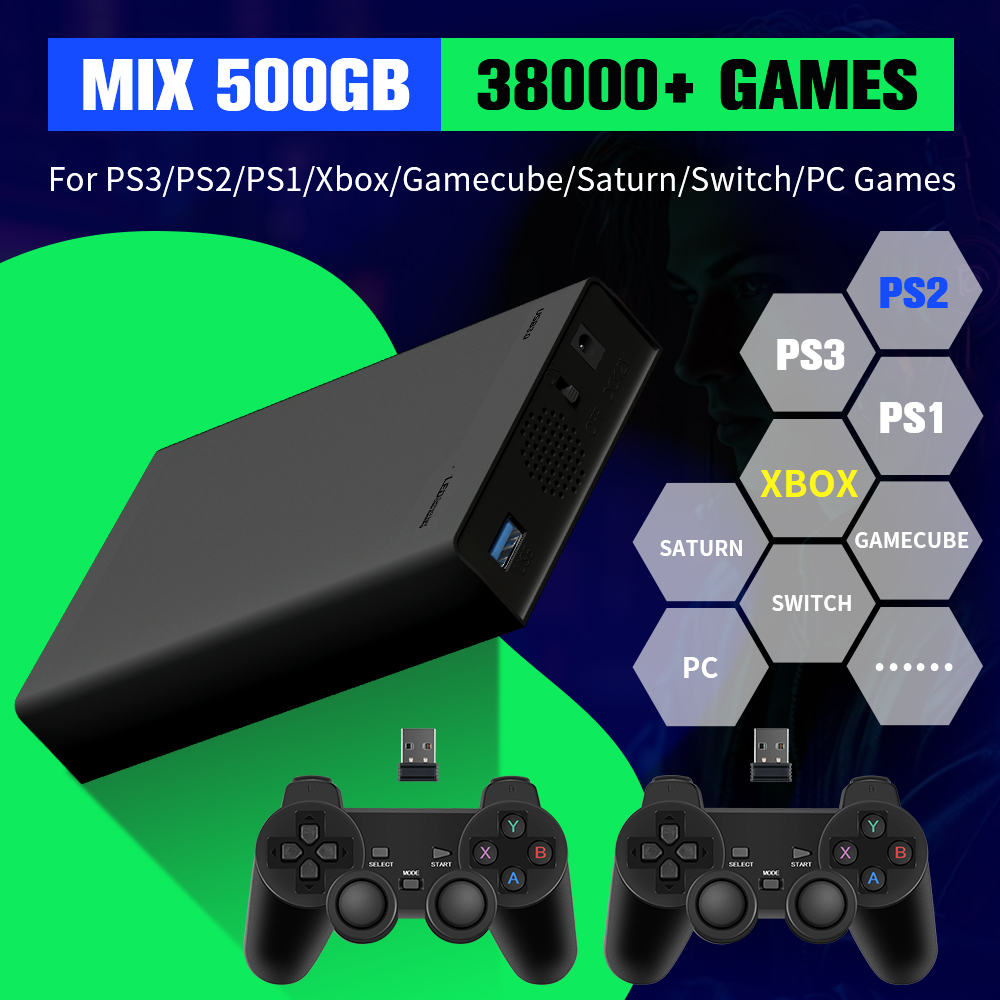 Gaming Console Emulator - Disco rígido de jogos de 500G