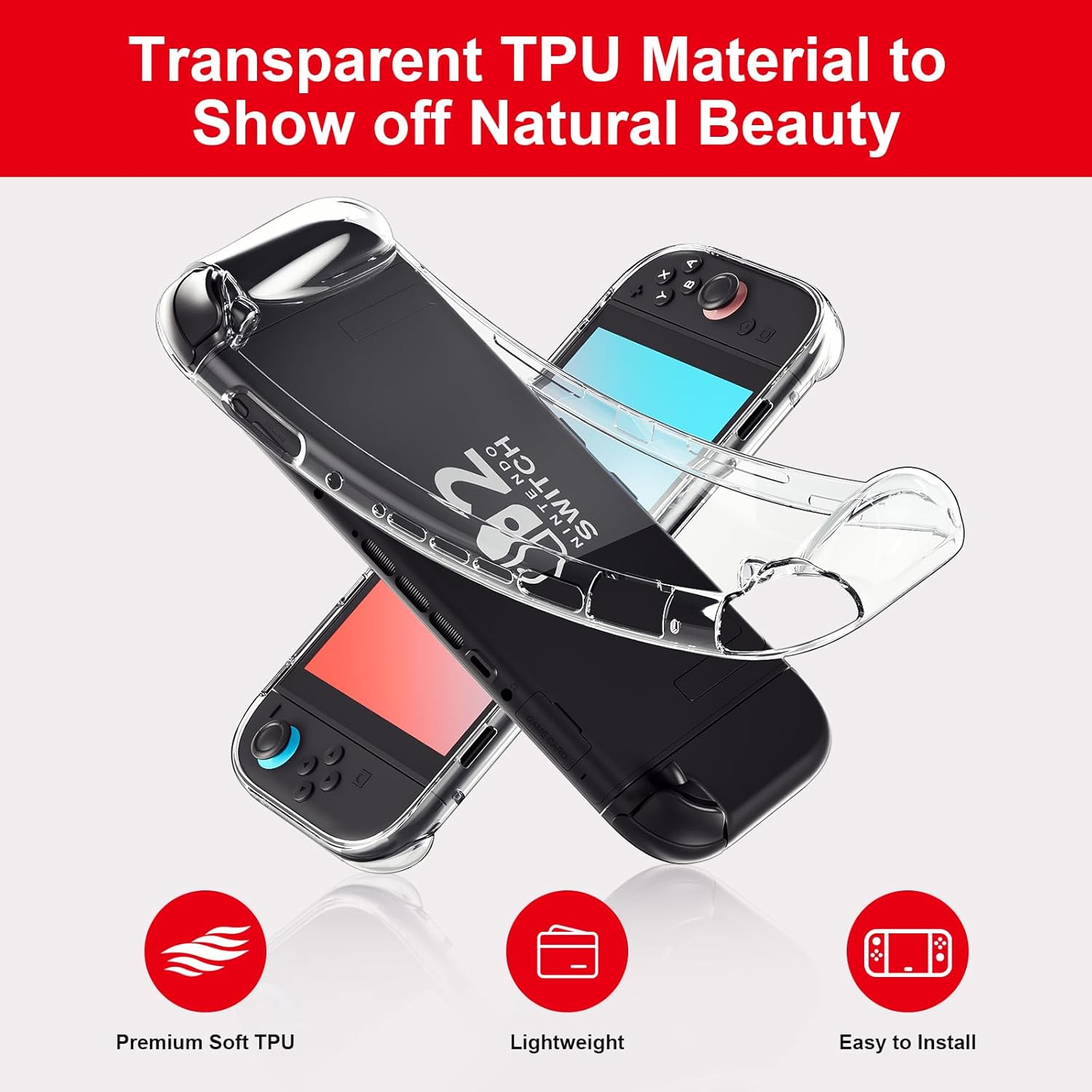 Gaming Console Nintendo Switch 2 - Capa ergonômica de TPU para Switch