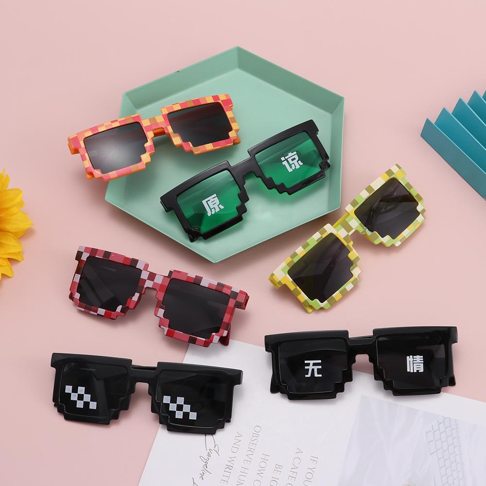 Engraçado pixelated óculos de  - Gaming Glasses Uv avaliação e preço
