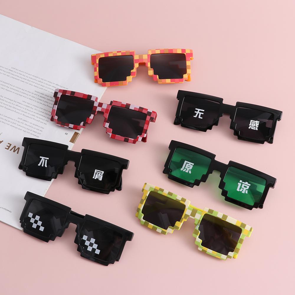 Engraçado pixelated óculos de  - Gaming Glasses Uv avaliação e preço