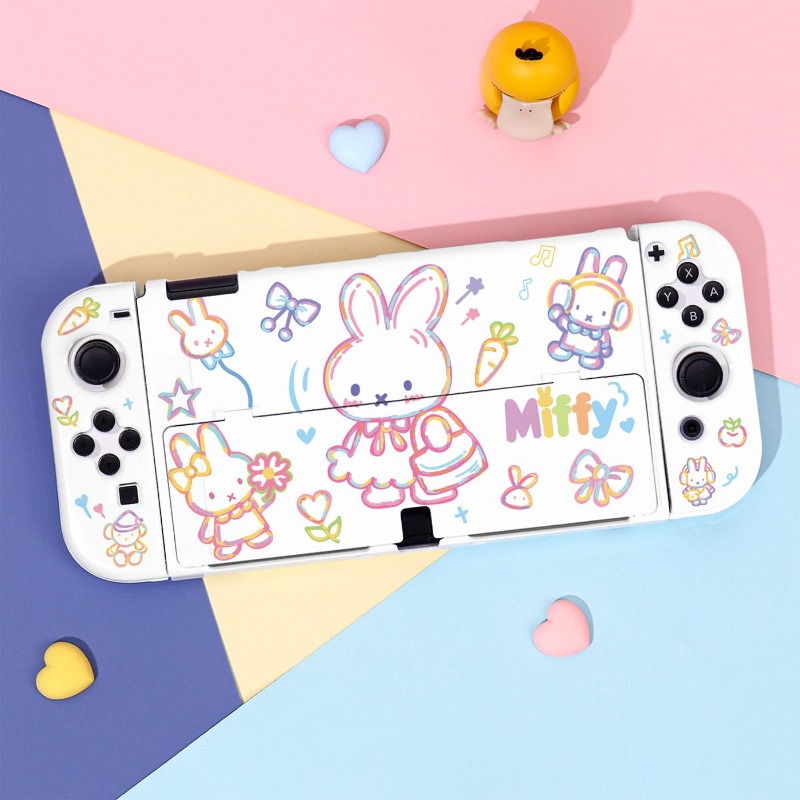 Capa Protetora Fofa Miffy para - Gaming Console Nintendo Switch Oled Model avaliação e preço
