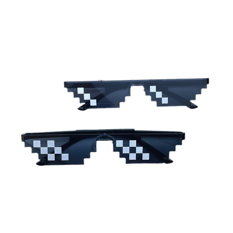 Óculos de sol retrô preto pixe - Gaming Glasses Uv avaliação e preço