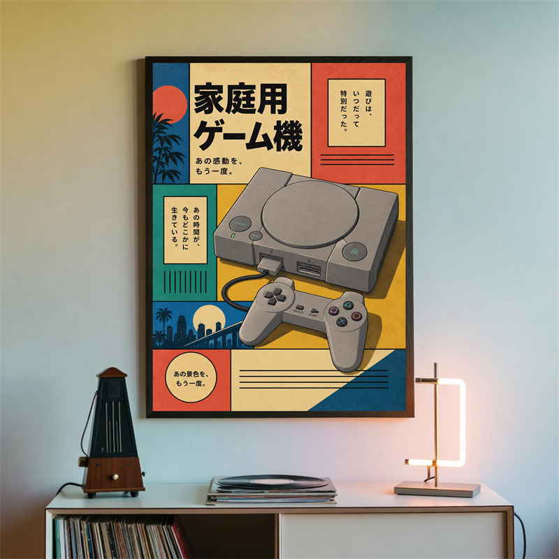 Pôster Decorativo de Jogos Ret - Gaming Console In 90S avaliação e preço
